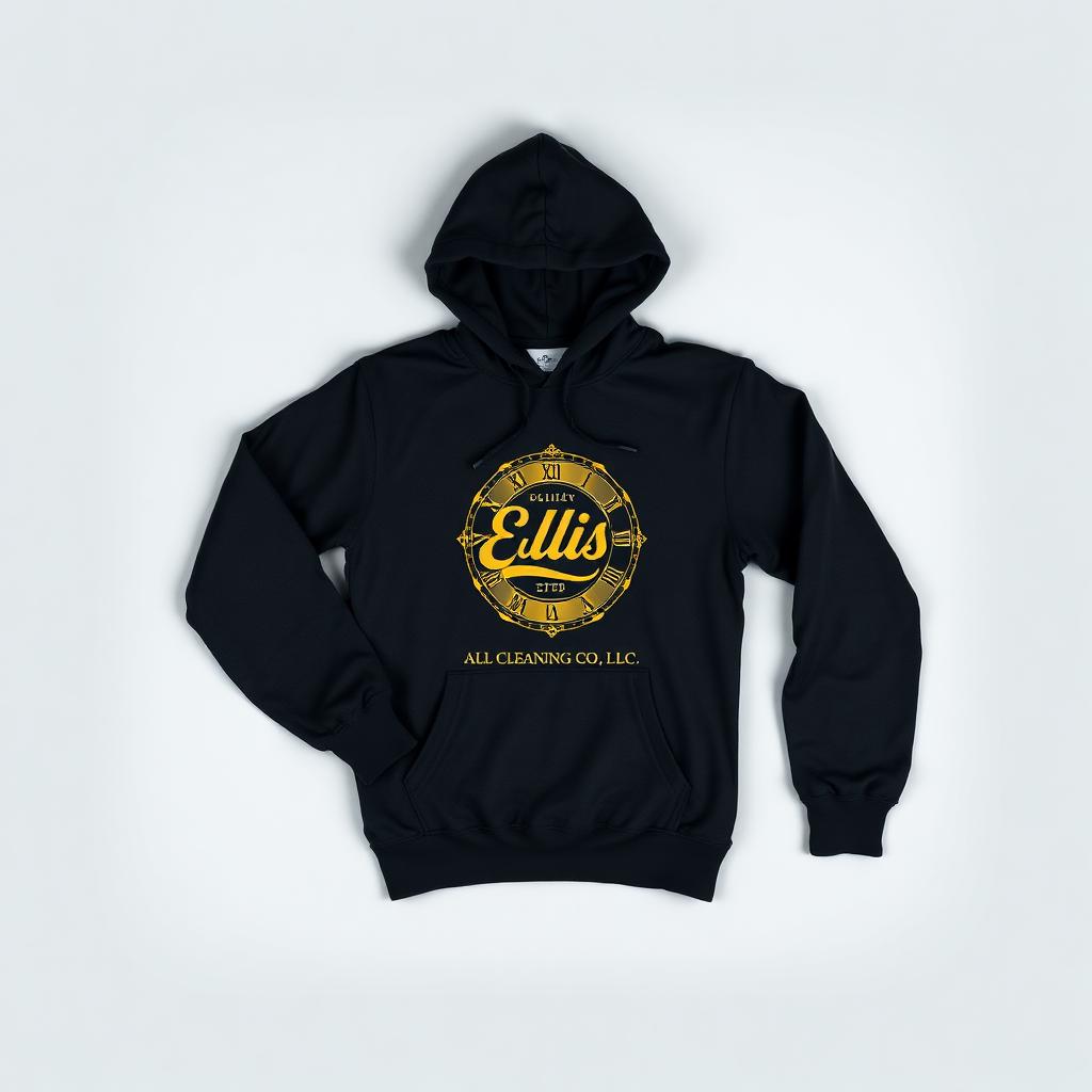 Ellis 24hr black pullover hoodie