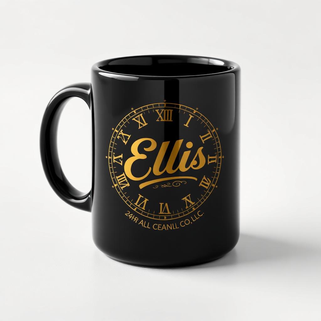 Ellis 24hr black ceramic mug