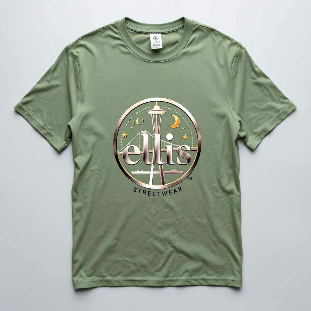 ESW men's oversized sage green streetwear tee