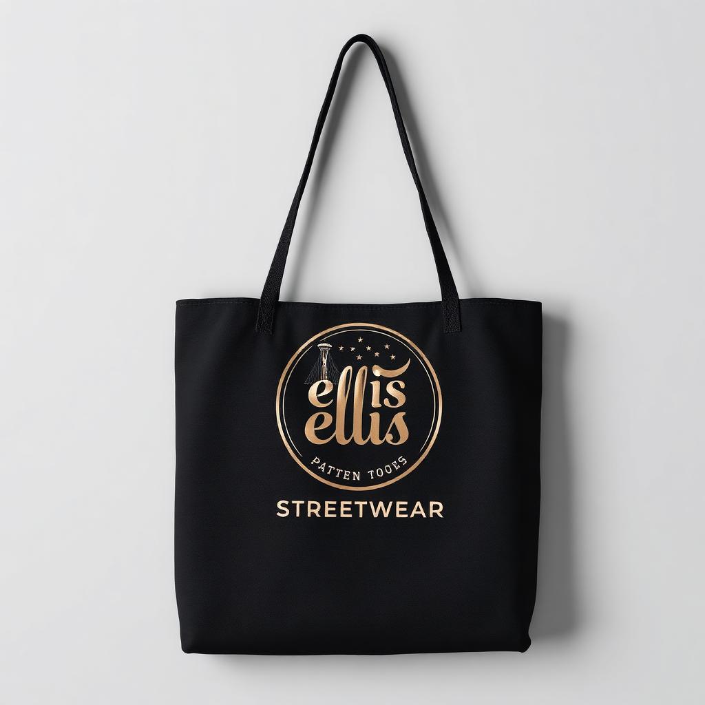 ESW black streetwear tote bag
